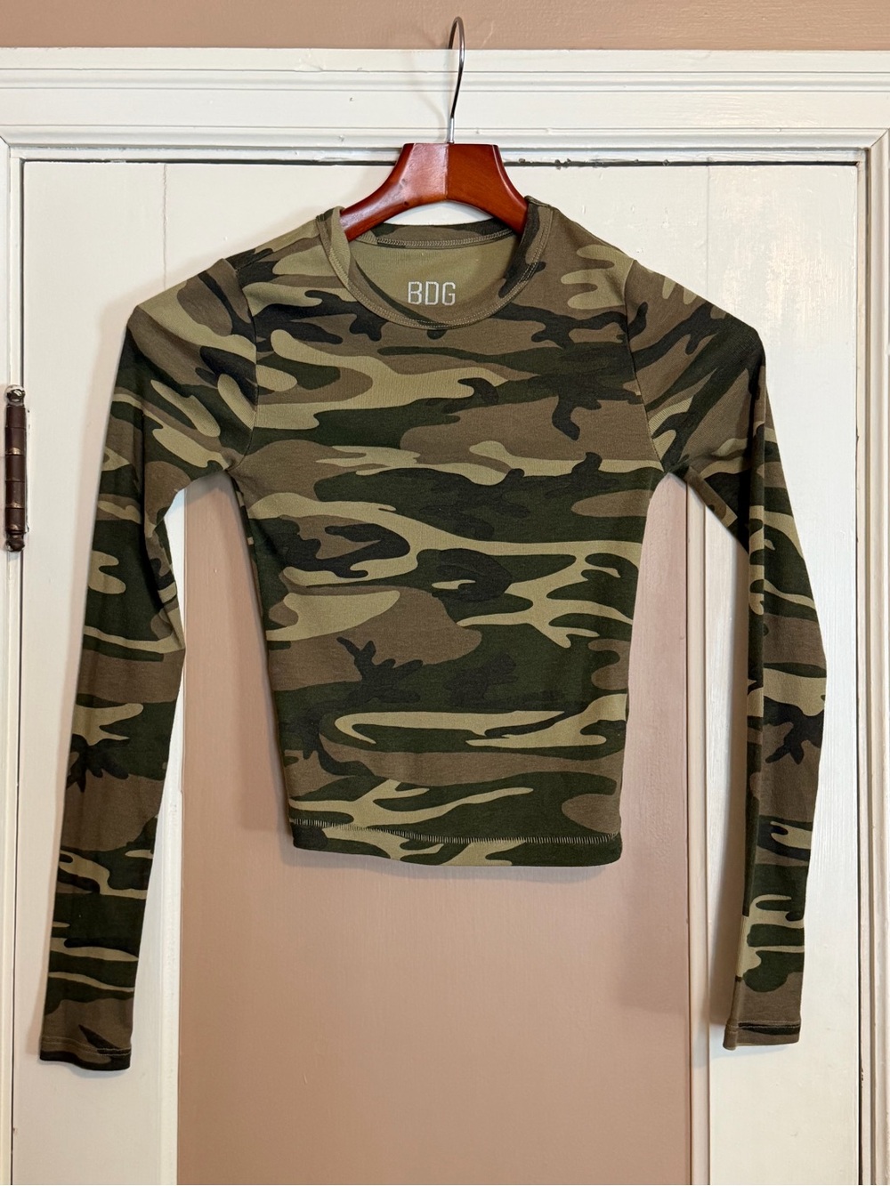 BDG Olive Green Camo Crewneck Tee